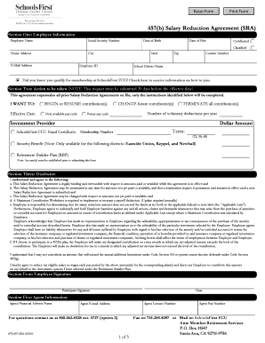 457(b) Salary Reduction Agreement