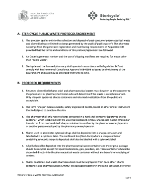 Stericycle Public Waste Protocol Agreement