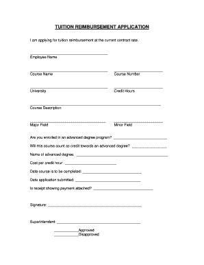 Tuition Reimbursement Application