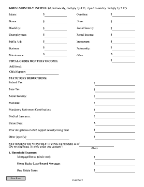 Affidavit of no income sample - Affidavit of Income and Expenses Assets and Liabilities Affidavit of Income and Expenses Assets and Liabilities Pg 2 - sangamoncountycircuitclerk