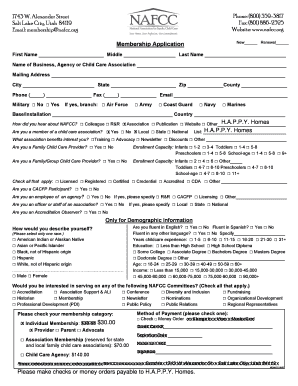 NAFCC Membership Application Form
