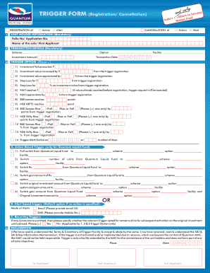 Mutual Fund Trigger Form