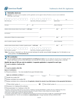Traditional or Roth IRA Application