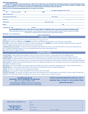 LCEC AutoPay Authorization Form