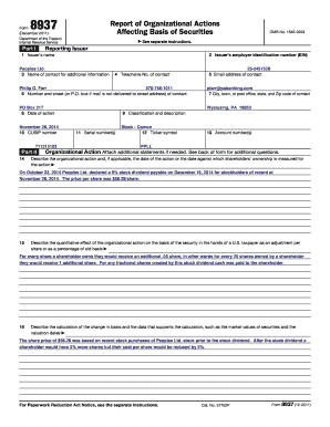 IRS Form 8937 Report