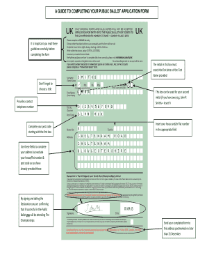 Public Ballot Application Form