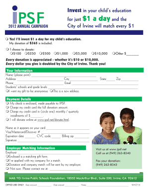 IPSF Education Donation Form