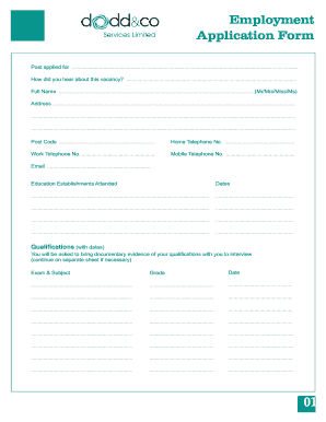 Employment Application Form