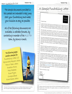 Introduction letter template - Fundraising for a Cure 1 2 A Sample Fundraising Letter - alstdi