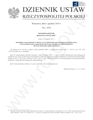 Polish Excise Tax Confirmation Document for Intra-Community Purchased Cars