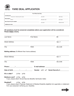 Fare Deal Application