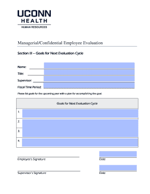 Managerial Employee Evaluation Form