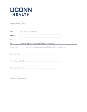 Request for Payment of Compensatory Time