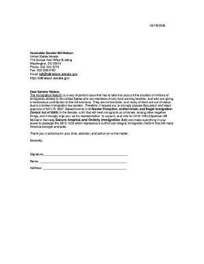 Letter to Senator Opposing H.R. 4437