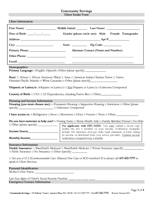 Client Intake Form