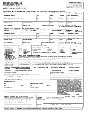 Spencer Edwards Investment Account Application
