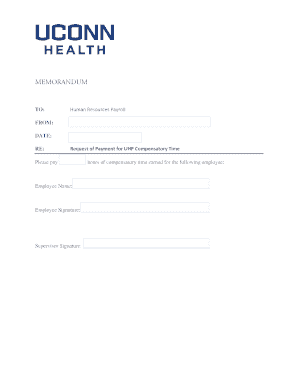 Request for Payment for UHP Compensatory Time