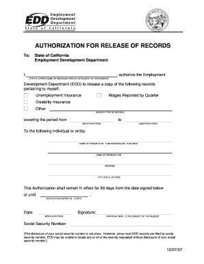 Authorization for Release of Records
