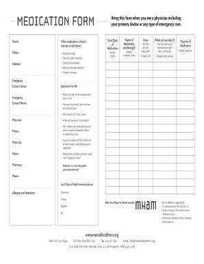 Medication Form