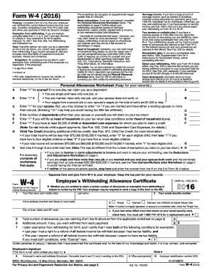 Form W-4 (2016)