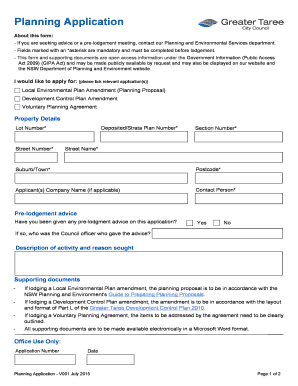 Planning Application Form