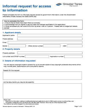 Informal Request for Government Information