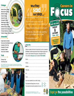 Careers in Focus Reply Slip