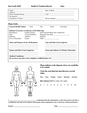 Health and Treatment Record