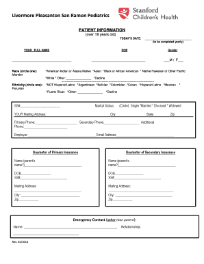 Patient Information Form