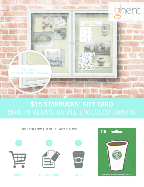 Enclosed Bulletin Board Rebate Form