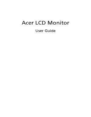 Acer LCD Monitor User Guide