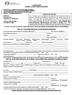 Accident Claim Form
