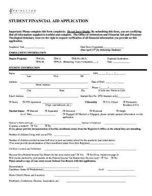 Student Financial Aid Application