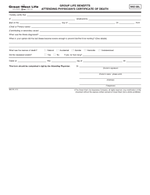 Attending Physician's Certificate of Death