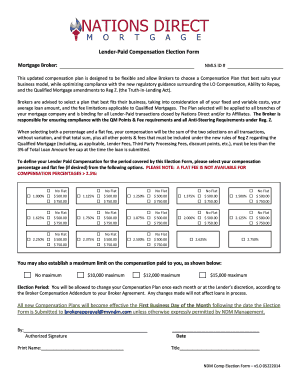 Lender-Paid Compensation Election Form