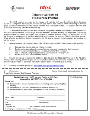 Tripartite Advisory on Best Sourcing Practices