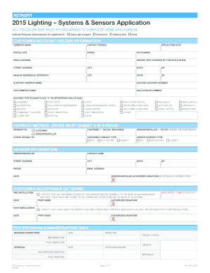 2015 Massachusetts Lighting Retrofit Application