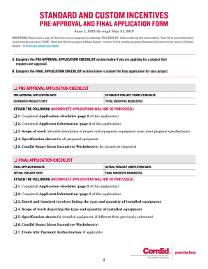 ComEd Smart Ideas Energy Efficiency Program Application