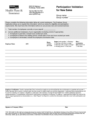 Employer Group Application