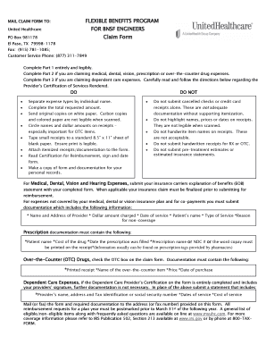 Flexible Benefits Program Claim Form