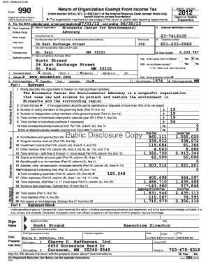 Form 990 2012