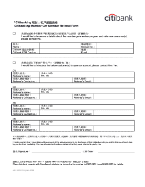 Citibanking Member-Get-Member Referral Form