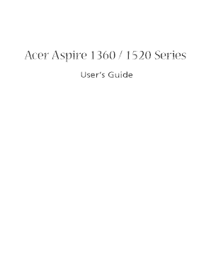 Acer Aspire 1360 / 1520 User's Guide