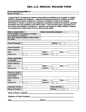 Medical Release Form