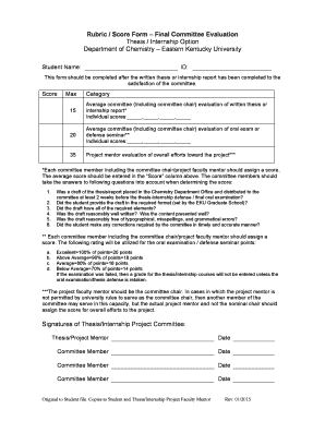 Engineering internship report pdf - Thesis Final Project Committee Meeting Form