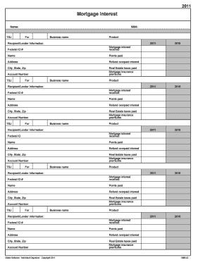 Form 1098 Mortgage Interest Statement
