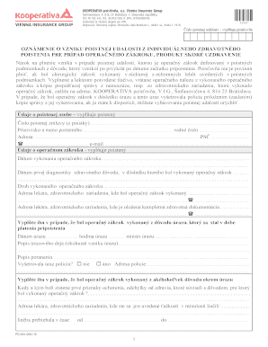 Slovakian Health Insurance Claim Form