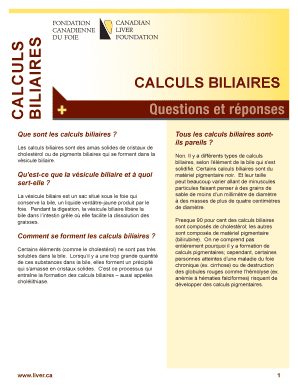 CALCULS BILIAIRES