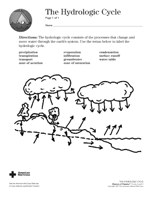 Hydrologic Cycle and Floods Worksheet
