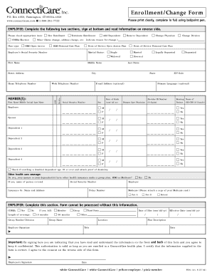 ConnectiCare Enrollment Change Form